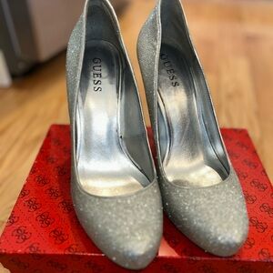 Sparkly Silver Guess Heels